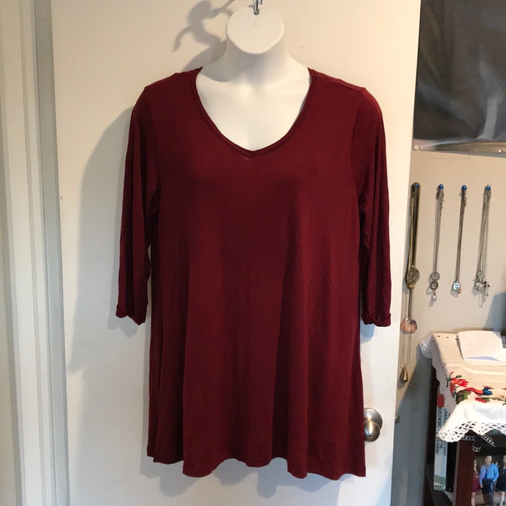 Marseille burgundy blouse